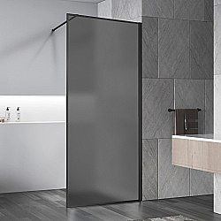 Душевая перегородка Vincea Walk-In VSW-1HP900GFB 90 профиль черный матовый/стекло матовое тонированное купить в интернет-магазине Sanbest