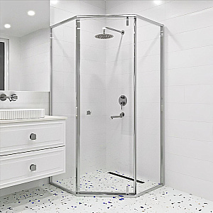 Душевой уголок RGW Hotel HO-088 350608800-11 100x100 стекло прозрачное/профиль хром купить в интернет-магазине Sanbest