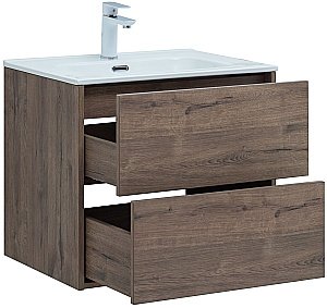 Тумба с раковиной Aquanet Lino 287541 60 (Flat) дуб веллингтон для ванной в интернет-магазине Sanbest