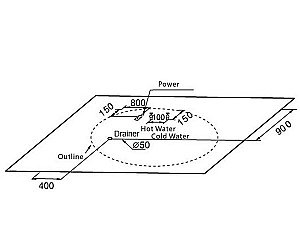Ванна акриловая Gemy Water Channel G9090 O 190х190 белая с гидромассажем купить в интернет-магазине Sanbest
