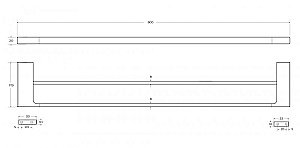 Полотенцедержатель Cezares SLIDER-THD-80-IN сатин купить в интернет-магазине сантехники Sanbest