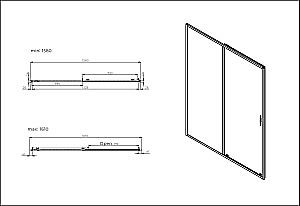 Душевой уголок Allen Brau Priority 160x80 3.32047.BA/3.32052.BA стекло прозрачное/профиль брашированное серебро купить в интернет-магазине Sanbest