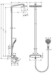 Душевая система Hansgrohe Raindance 27113000 хром купить в интернет-магазине сантехники Sanbest