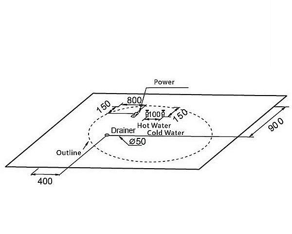 Ванна акриловая Gemy Water Channel G9090 O 190х190 белая с гидромассажем купить в интернет-магазине Sanbest