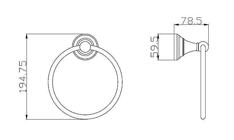 Полотенцедержатель Rav-Slezak MORAVA MKA0104Z купить в интернет-магазине сантехники Sanbest