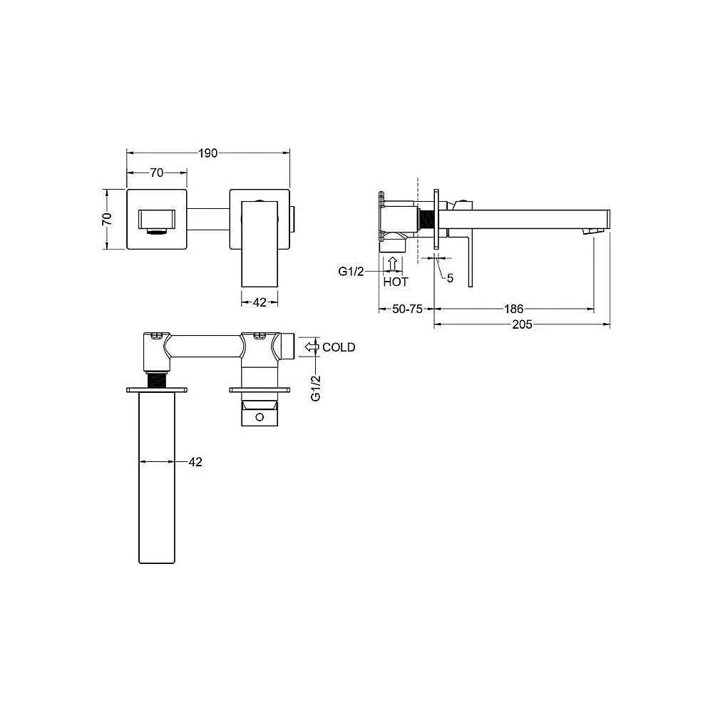 Смеситель для раковины Aquatek Либра AQ1613MB черный матовый купить в интернет-магазине сантехники Sanbest