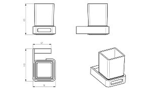 Стакан для зубных щеток Boheme Q 10944-BR бронза купить в интернет-магазине сантехники Sanbest