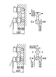 Смеситель для душа Cezares Nautic чёрный матовый купить в интернет-магазине сантехники Sanbest