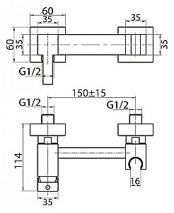 Смеситель для душа Cezares Articoli Vari CZR-DA4-01 купить в интернет-магазине сантехники Sanbest