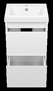 Тумба с раковиной Misty Алиса - 40 Э-Али01040-011П2Я белая для ванной в интернет-магазине Sanbest