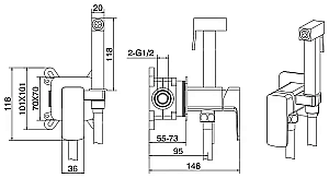 Гигиенический душ Allen Brau Infinity 5.21005-BN никель брашированный купить в интернет-магазине сантехники Sanbest