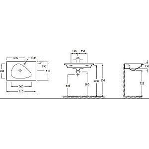 Тумба с раковиной Jacob Delafon NOUVELLE VAGUE 80 EB3030-G91+EXAR112-Z-MG2 блестящий аквамарин/раковина серая для ванной в интернет-магазине Sanbest