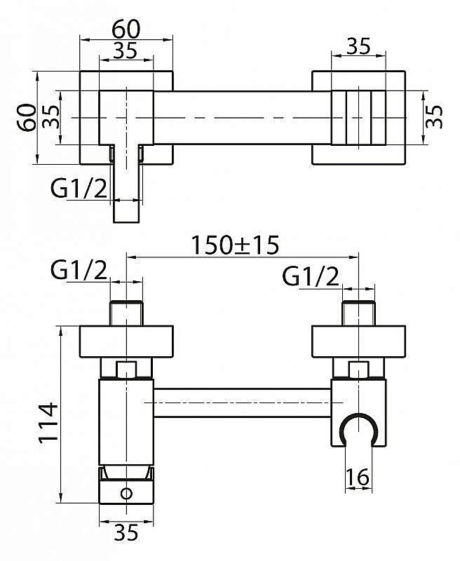 Смеситель для душа Cezares Articoli Vari CZR-DA4-01 купить в интернет-магазине сантехники Sanbest