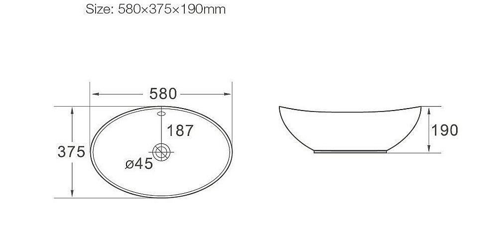 Раковина накладная SantiLine 58 SL-1021 белая купить в интернет-магазине Sanbest