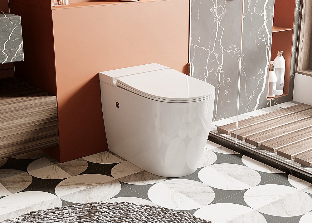 Унитаз приставной Abber BEQUEM AC1115P импульсный смыв, с крышкой микролифт, белый купить в интернет-магазине Sanbest