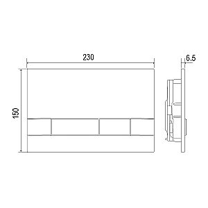 Кнопка для инсталляции Lemark Bit 9804008 белая глянцевая купить в интернет-магазине сантехники Sanbest