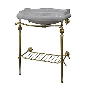 Консоль с раковиной Caprigo Concol 7064/73 Золото для ванной в интернет-магазине сантехники Sanbest