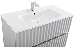 Тумба с раковиной Art&Max ELEGANT 100 светло-серая матовая для ванной в интернет-магазине Sanbest