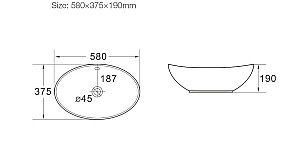 Раковина накладная SantiLine 58 SL-1021 белая купить в интернет-магазине Sanbest