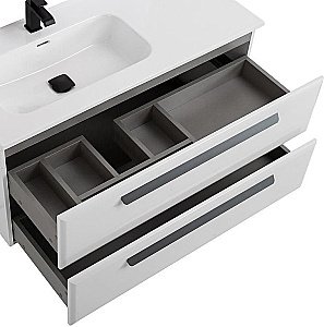 Тумба с раковиной Cezares ECO-CER-N 100 ECO-CER-N-1000-2C-SO-BL белая глянцевая левая/правая для ванной в интернет-магазине Sanbest