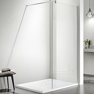 Душевое ограждение Aquatek Walk In 140х200 AQ WIW 14020CH стекло прозрачное/профиль хром купить в интернет-магазине Sanbest