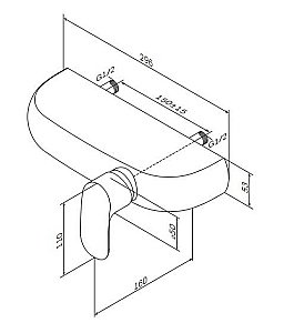 Смеситель для душа AM.PM Sensation F3020000 купить в интернет-магазине сантехники Sanbest