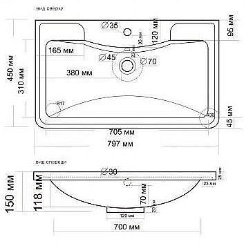 Тумба с раковиной подвесная Grossman АДЕЛЬ 80 белая для ванной в интернет-магазине Sanbest