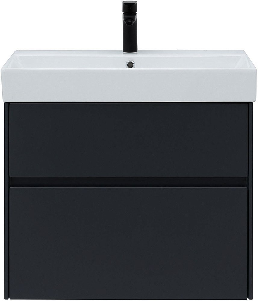 Тумба с раковиной Aquanet Бруклин 70 антрацит матовый для ванной в интернет-магазине Sanbest