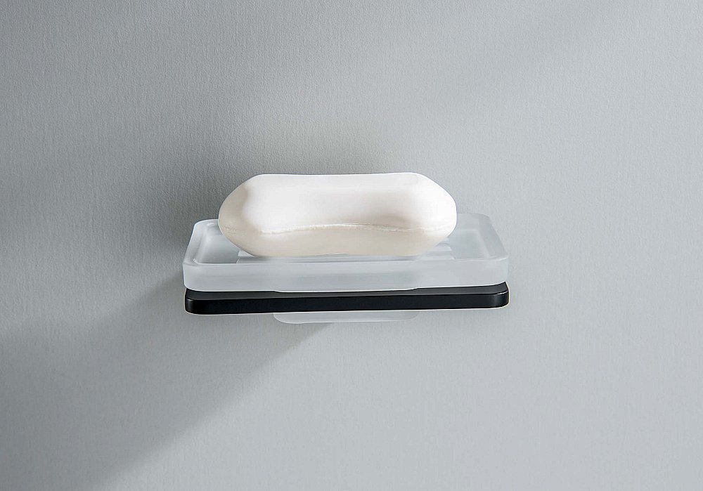 Мыльница Aquatek Либра AQ4303MB стекло матовое/черная матовая купить в интернет-магазине сантехники Sanbest