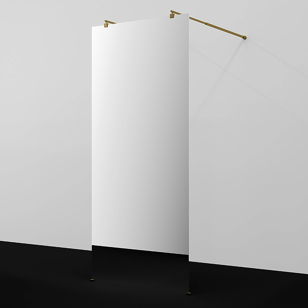 Душевое ограждение WasserKRAFT Vechte 60W44BG-MR 100 фиксатор золото матовое/стекло зеркальное купить в интернет-магазине Sanbest