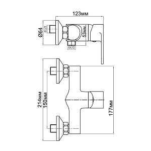 Смеситель для душа Aquanet Opal SD20037 купить в интернет-магазине сантехники Sanbest