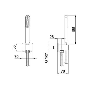 Душевой гарнитур Webert Shower Set AC0847560 черный матовый купить в интернет-магазине сантехники Sanbest