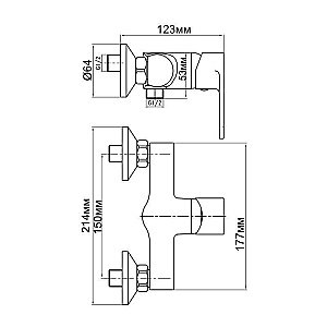 Смеситель для душа Aquanet Opal SD20037 купить в интернет-магазине сантехники Sanbest