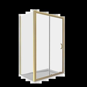 Душевой уголок Good Door JAZZ WTW+SP 130х100 стекло прозрачное/профиль золото купить в интернет-магазине Sanbest