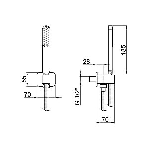 Душевой гарнитур Webert Shower Set AC0847560 черный матовый купить в интернет-магазине сантехники Sanbest