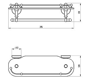 Полка Migliore Mirella ML.MRL-M040.BR бронза купить в интернет-магазине сантехники Sanbest