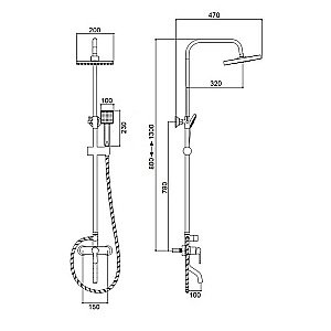 Душевая система Boch Mann ECO Quadro BM7226 купить в интернет-магазине сантехники Sanbest