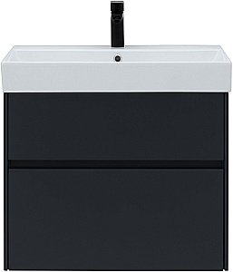 Тумба с раковиной Aquanet Бруклин 70 антрацит матовый для ванной в интернет-магазине Sanbest
