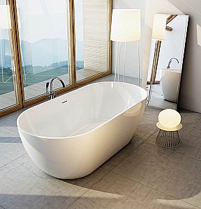 Ванна акриловая Ravak FREEDOM O 169х80 черный слив купить в интернет-магазине Sanbest