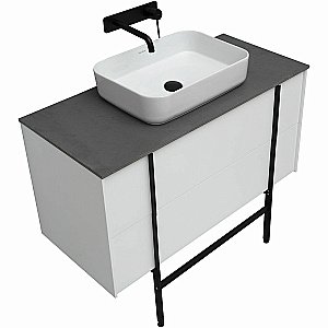 Тумба с раковиной Allen Brau Reality 100 1.32007.WM белый матовый для ванной в интернет-магазине Sanbest