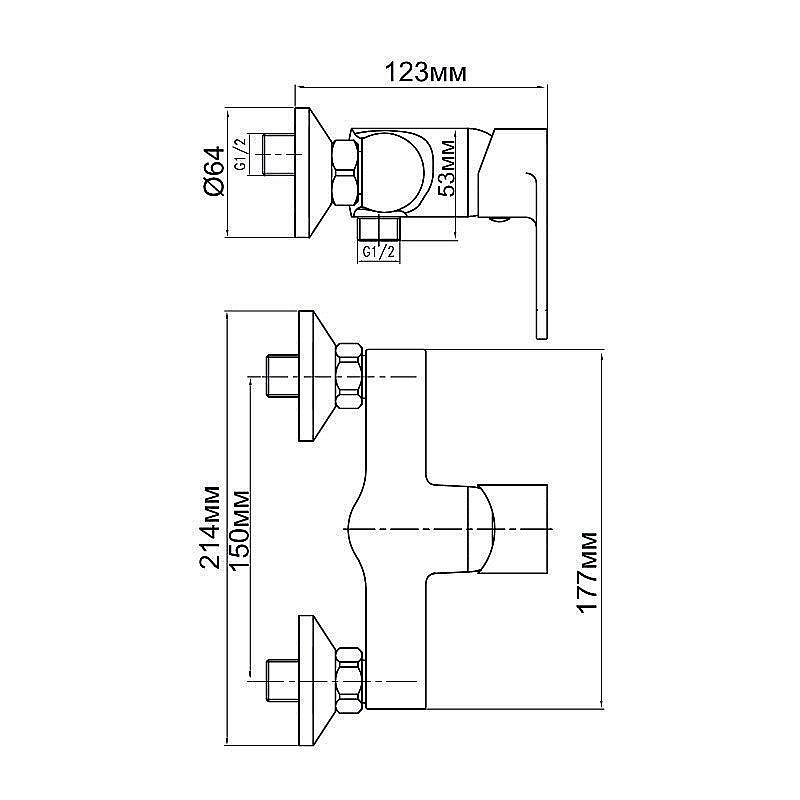 Смеситель для душа Aquanet Opal SD20037 купить в интернет-магазине сантехники Sanbest