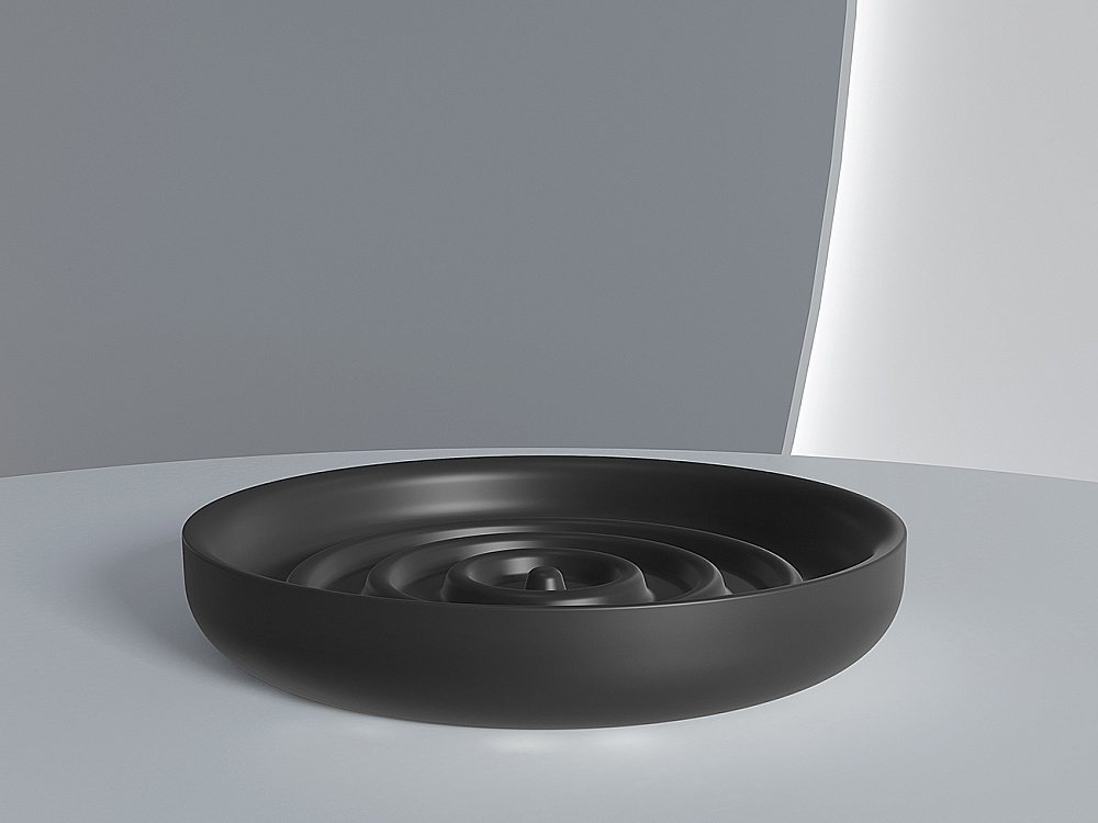 Мыльница Salini GOCCE S-Stone 1902201F черная матовая купить в интернет-магазине сантехники Sanbest