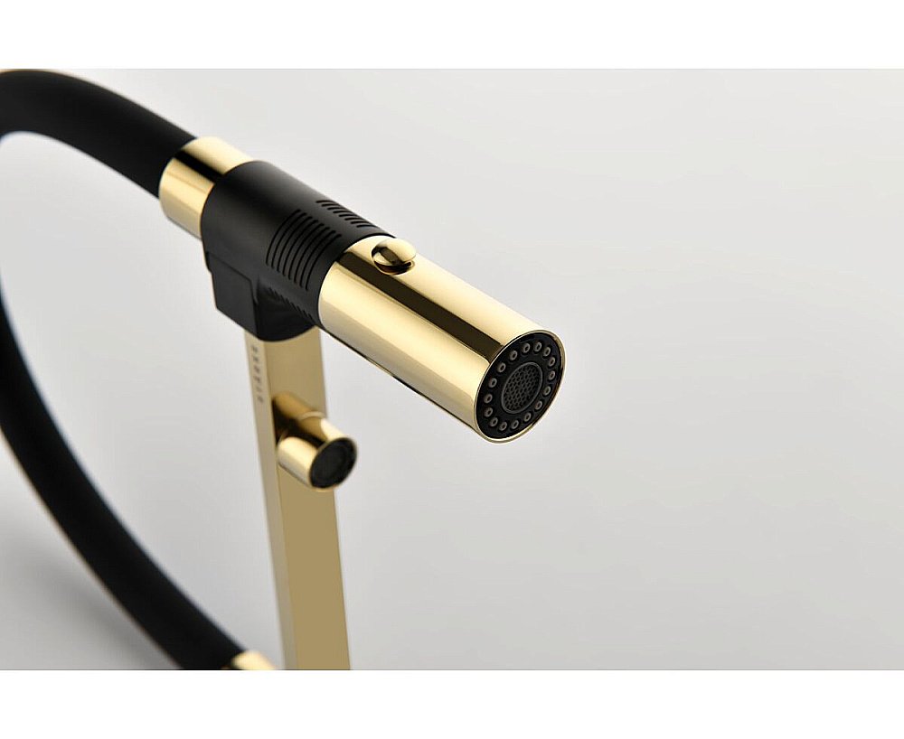 Смеситель для кухни Paulmark Gravity Gr213888-G золото купить в интернет-магазине сантехники Sanbest