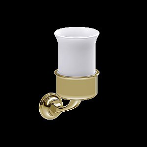 Стакан Burlington Guild GU003G золото/белый купить в интернет-магазине сантехники Sanbest