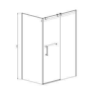 Душевой уголок Azario Vancouver 120x80 стекло прозрачное/профиль хром правый купить в интернет-магазине Sanbest