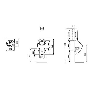 Писсуар подвесной Laufen Alessi One 8.4097.1.400.000.1 купить в интернет-магазине Sanbest
