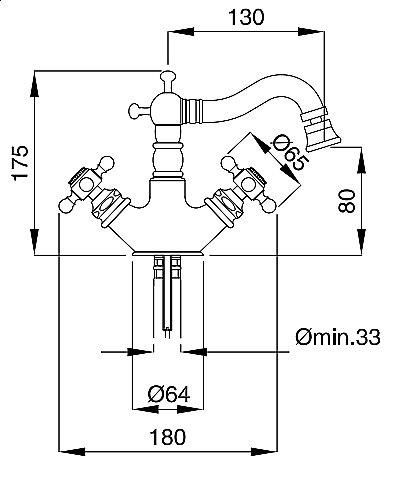 Смеситель для биде Migliore Arcadia ML.ARC-8344 золото купить в интернет-магазине сантехники Sanbest