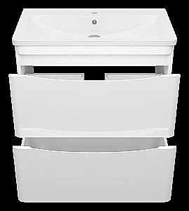 Тумба с раковиной Misty Атлантик - 80 П-Атл-01080-0112Я белая для ванной в интернет-магазине Sanbest