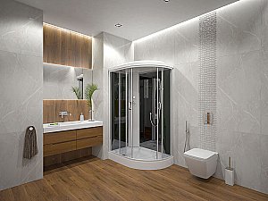 Душевая кабина Alex Baitler 120х80 ER3512 стекло тонированное/профиль хром купить в интернет-магазине Sanbest