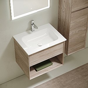 Тумба с раковиной Sancos Marmi 1.0 MR1.060EG дуб галифакс натуральный для ванной в интернет-магазине Sanbest